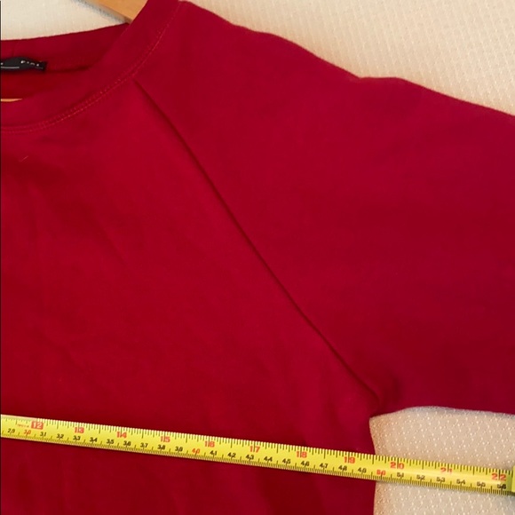 Zara Womens Red Long Sleeve Versatile Sweater Dress With Two Front Pockets - Picture 4 of 8